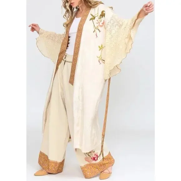 NWT Aratta My Beauty Topper Reversible Kimono In Vintage Pearl Small - Picture 5 of 16